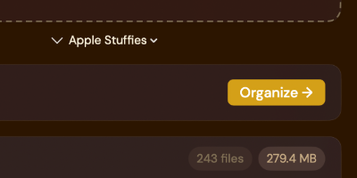 Organize button